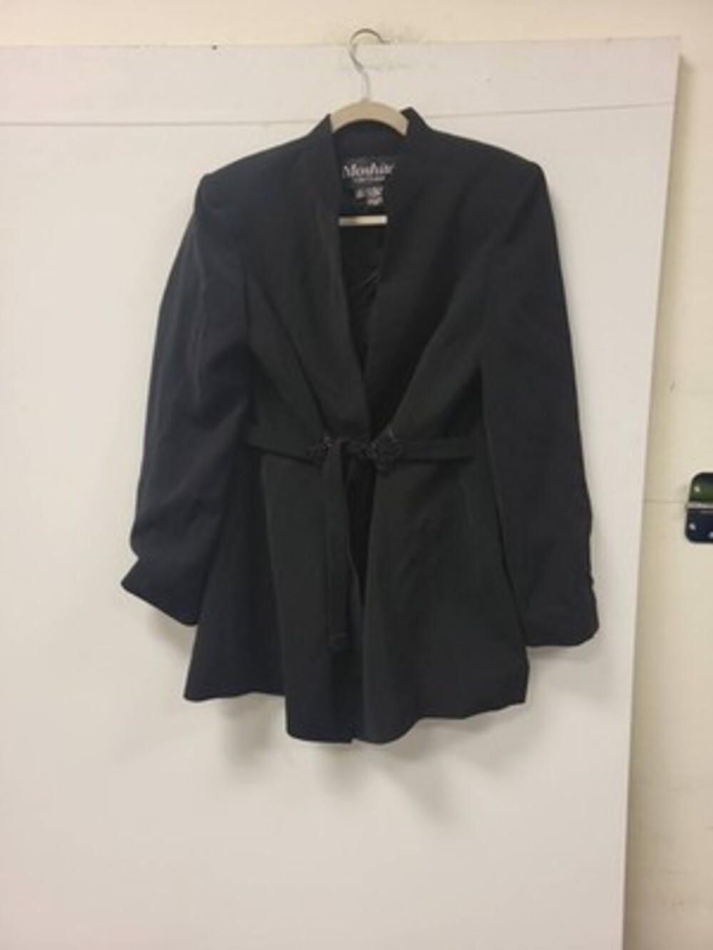 Moshita Couture Blazer Black Belted Korea Size 12 Womens Career Jacket Beaded